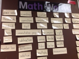 Math word wall