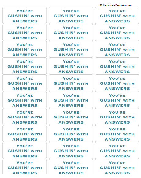 Gushin with Answers