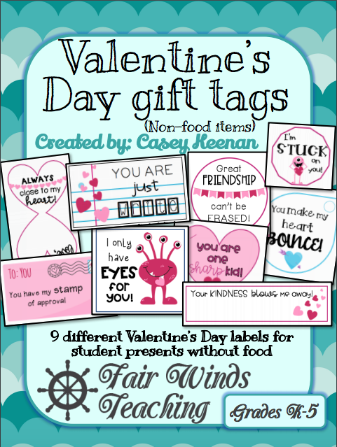 Valentine’s Day non-food Gift Tags Bundle